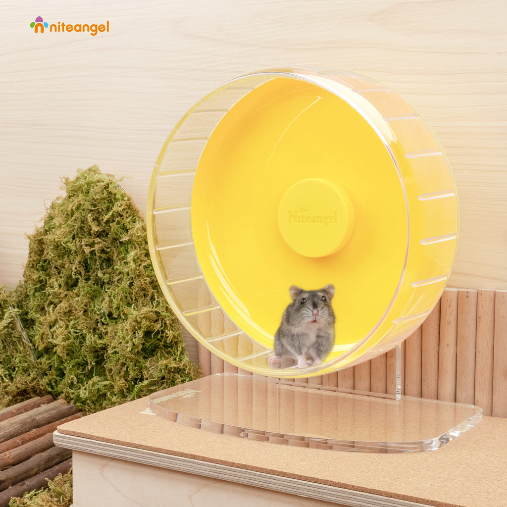 Super-Silent Hamster Exercise Wheel with Adjustable Height and Dual-Bearing Spinner in Four Sizes source image 42