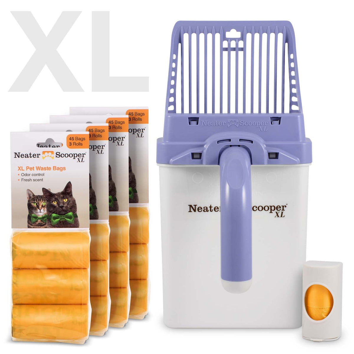 Scoop-to-Bag Cat Litter Scoop for One-Handed Cleanup, Quick-Sift Head and Large-Capacity Bag Bin source image 42