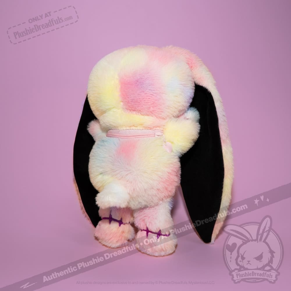 Tie-Dye Anxiety Rabbit Plush Set, 50 cm Character with Two Worry Bunnies Stored Inside the Zippered Body source image 43