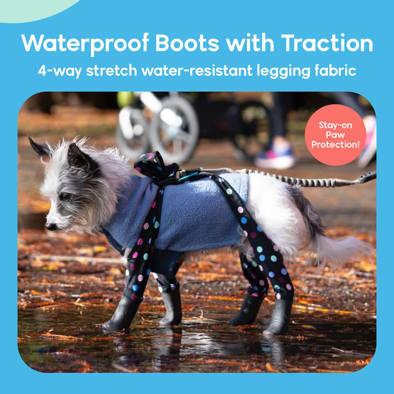 Waterproof Dog Boot Leggings for Winter Walks, Seam-Free TPE Paw Covers and Full-Leg Protection source image 43