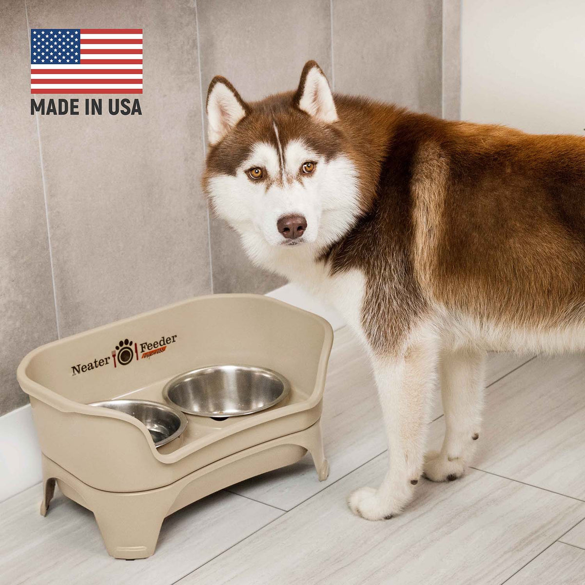 Elevated Mess-Proof Pet Feeding Station, Spill-Containment Design and Dishwasher-Safe Stainless Steel Bowls source image 44