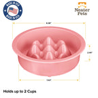 Slow Feeder Dog Bowl, Nine-Peak Non-Skid Two-Cup Design for Flat-Faced and Fast-Eating Dogs source image 46