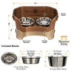 Elevated Slow Feeder Station for Dogs, Stainless Steel Bowl Set and Spill-Catching Basin in Three Sizes source image 47