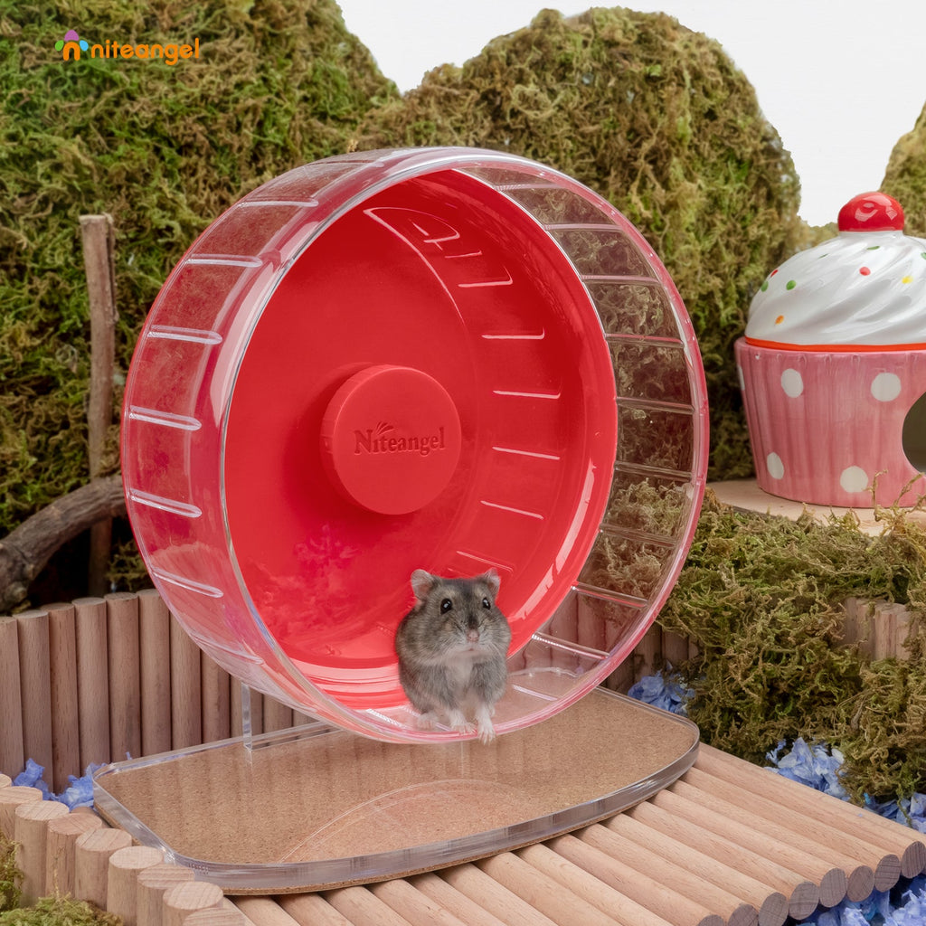 Super-Silent Hamster Exercise Wheel with Adjustable Height and Dual-Bearing Spinner in Four Sizes source image 47