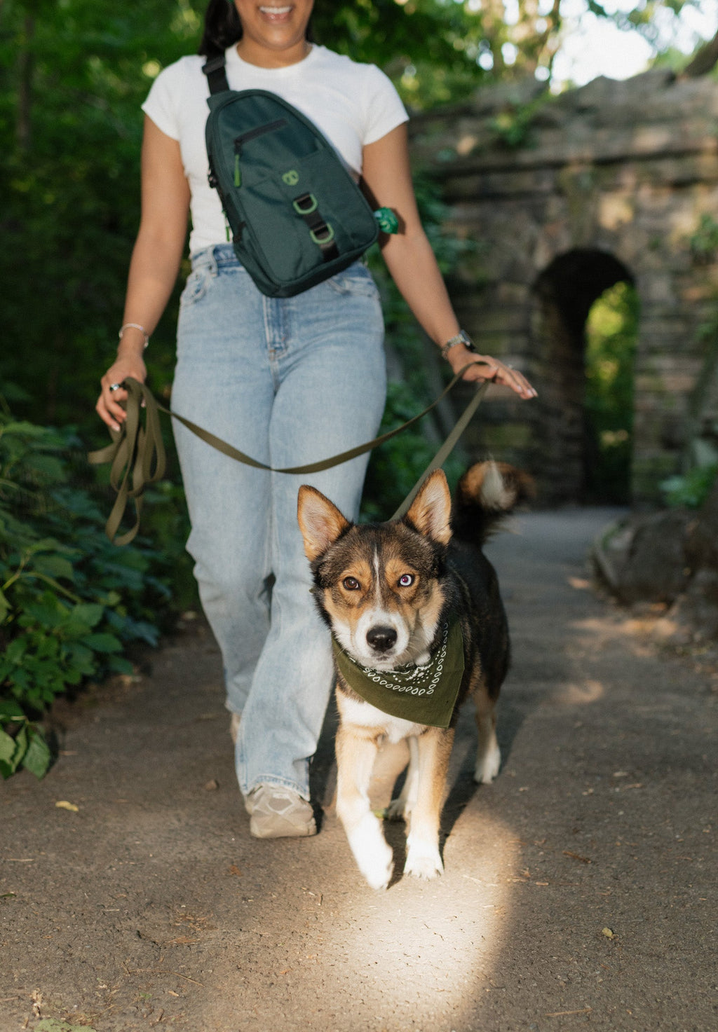 Waterproof Dog Walking Shoulder Bag, Organized Treat and Waste Storage for Training and Daily Outings source image 48