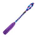 Interactive Faux Fur Dog Tug Toy Purple Pattern