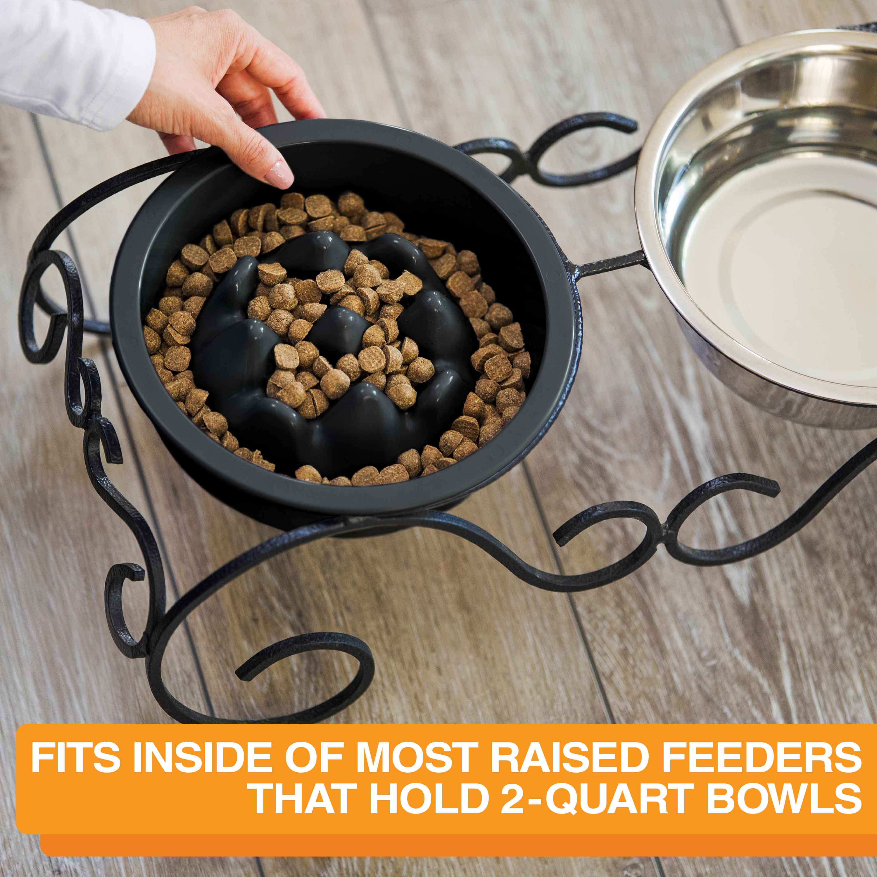 Slow Feeder Dog Bowl, Nine-Peak Non-Skid Two-Cup Design for Flat-Faced and Fast-Eating Dogs source image 50