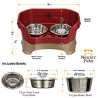Elevated Slow Feeder Station for Dogs, Stainless Steel Bowl Set and Spill-Catching Basin in Three Sizes source image 50