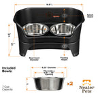 Elevated Mess-Proof Pet Feeding Station, Spill-Containment Design and Dishwasher-Safe Stainless Steel Bowls source image 53