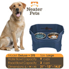 Elevated Slow Feeder Station for Dogs, Stainless Steel Bowl Set and Spill-Catching Basin in Three Sizes source image 55