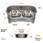 Elevated Mess-Proof Pet Feeding Station, Spill-Containment Design and Dishwasher-Safe Stainless Steel Bowls source image 58