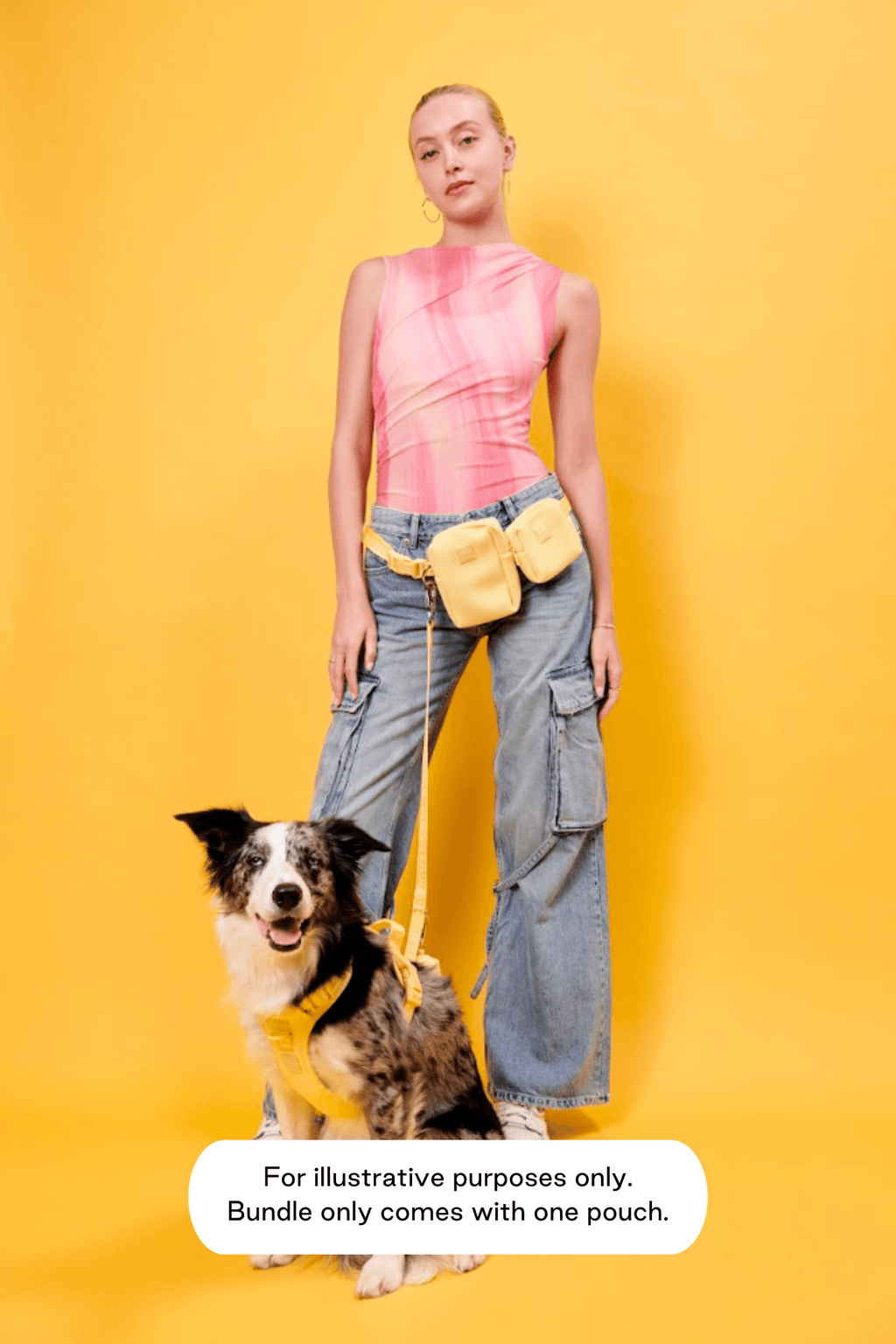 Hands-Free Dog Walking Set for Waist or Shoulder Wear, Neoprene Harness and Compact Pouch Bundle source image 60