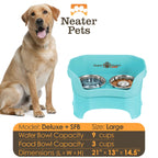 Elevated Slow Feeder Station for Dogs, Stainless Steel Bowl Set and Spill-Catching Basin in Three Sizes source image 61
