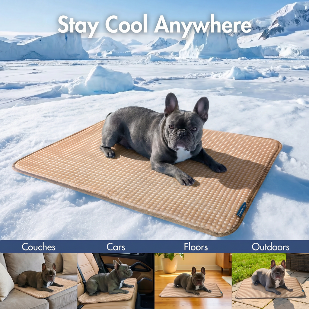 Cooling Dog Bed and Couch Cover Set, Breathable Washable Mat with Non-Slip Base in Multiple Sizes and Patterns source image 61