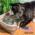 Elevated Mess-Proof Pet Feeding Station, Spill-Containment Design and Dishwasher-Safe Stainless Steel Bowls source image 61