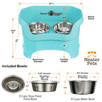Elevated Slow Feeder Station for Dogs, Stainless Steel Bowl Set and Spill-Catching Basin in Three Sizes source image 62