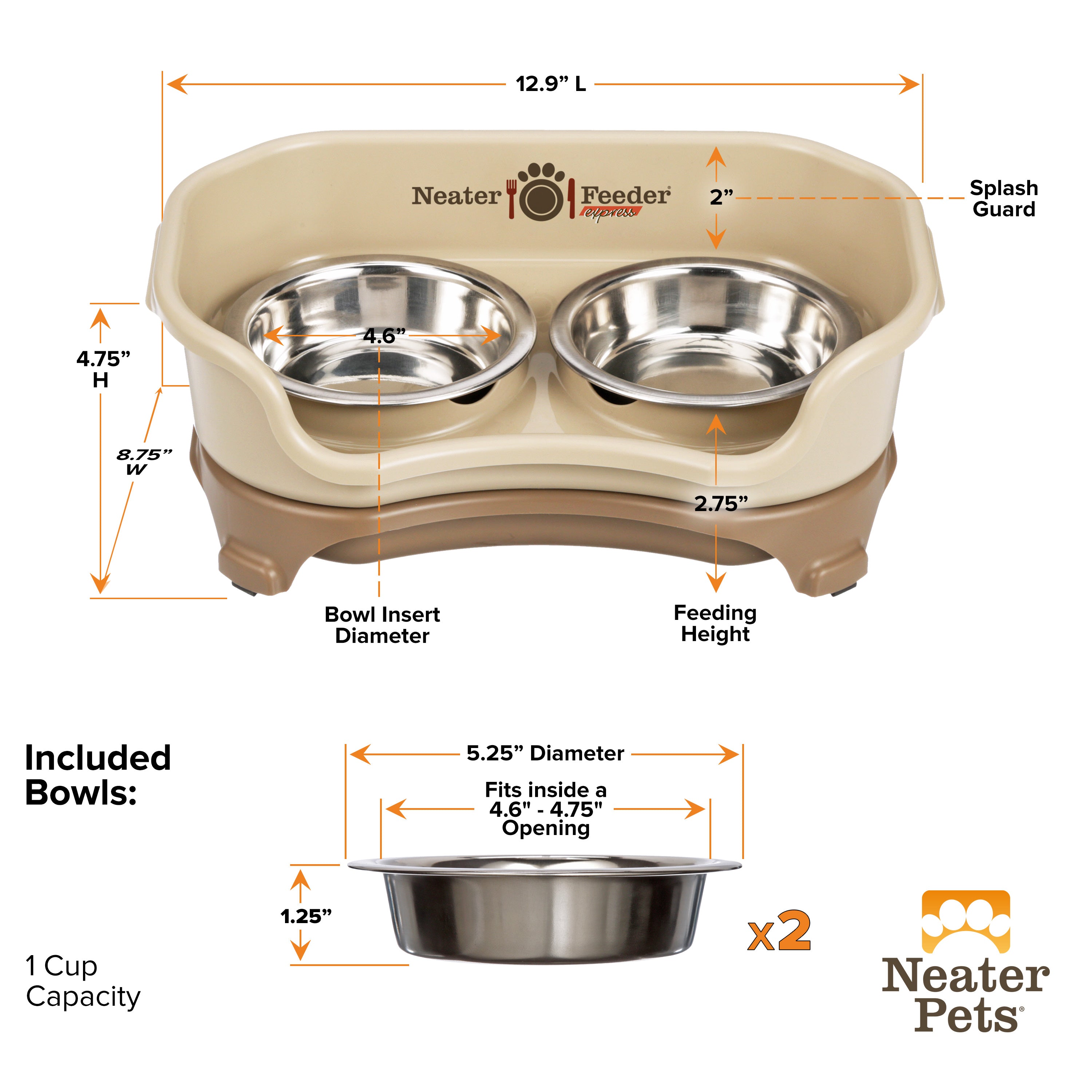 Elevated Mess-Proof Pet Feeding Station, Spill-Containment Design and Dishwasher-Safe Stainless Steel Bowls source image 63