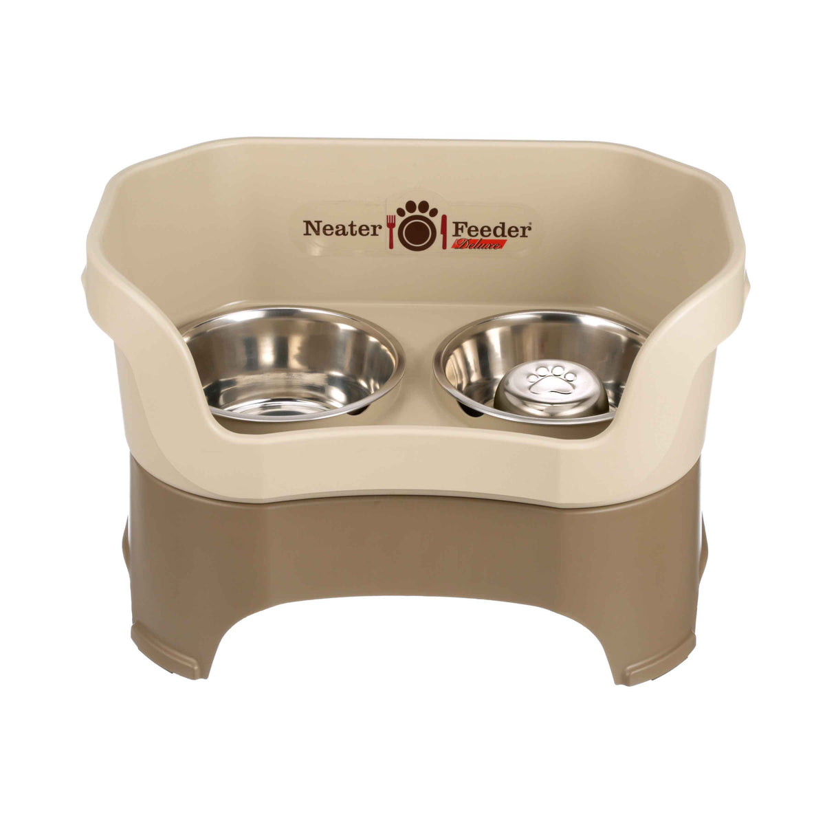 Elevated Slow Feeder Station for Dogs, Stainless Steel Bowl Set and Spill-Catching Basin in Three Sizes source image 63