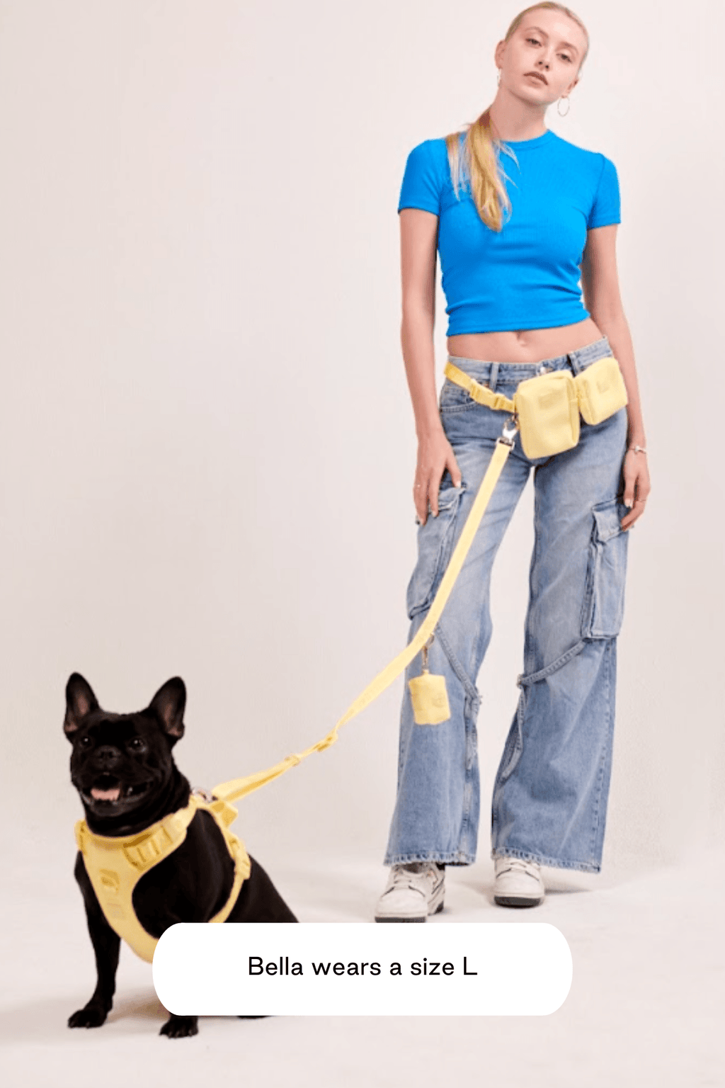 Hands-Free Dog Walking Set for Waist or Shoulder Wear, Neoprene Harness and Compact Pouch Bundle source image 64