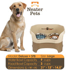 Elevated Slow Feeder Station for Dogs, Stainless Steel Bowl Set and Spill-Catching Basin in Three Sizes source image 64