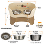 Elevated Slow Feeder Station for Dogs, Stainless Steel Bowl Set and Spill-Catching Basin in Three Sizes source image 65
