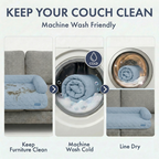 Cooling Dog Bed and Couch Cover Set, Breathable Washable Mat with Non-Slip Base in Multiple Sizes and Patterns source image 66
