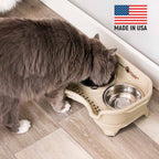 Elevated Mess-Proof Pet Feeding Station, Spill-Containment Design and Dishwasher-Safe Stainless Steel Bowls source image 66