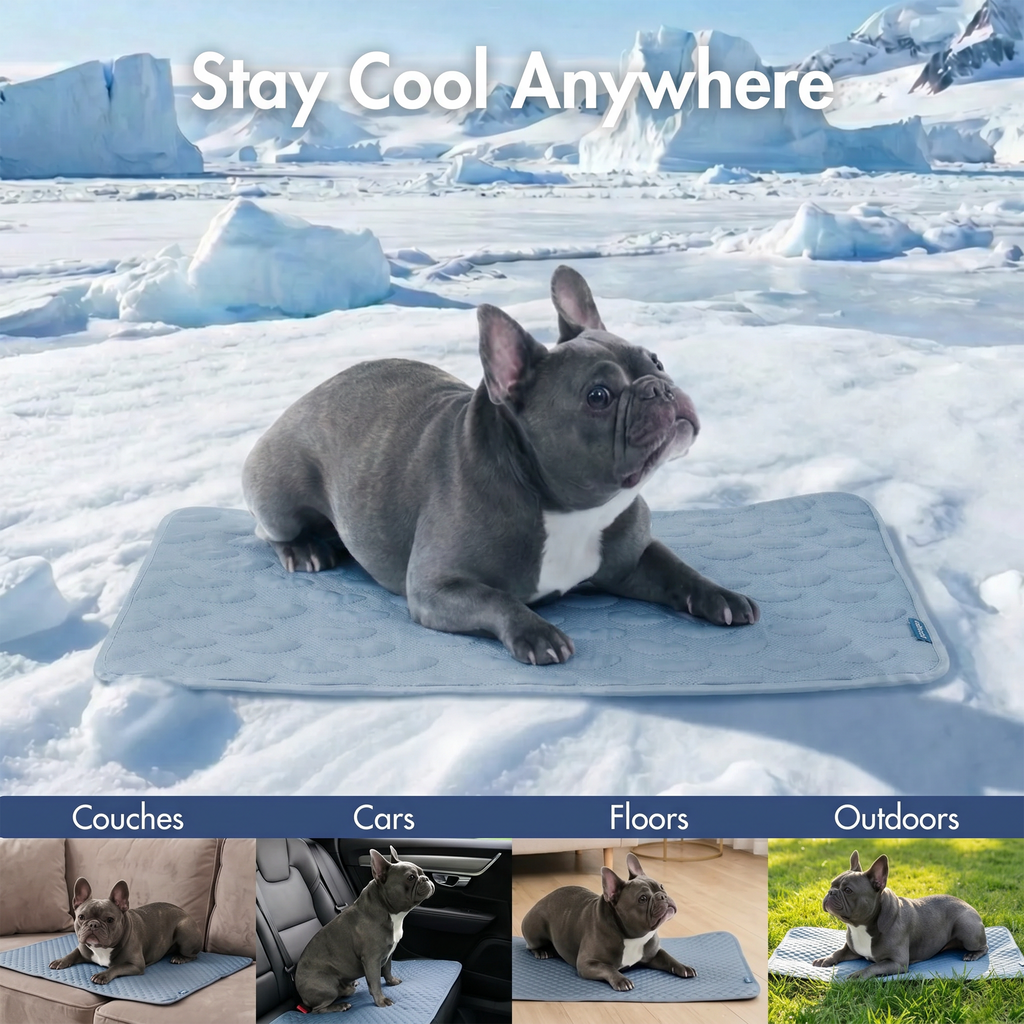Cooling Dog Bed and Couch Cover Set, Breathable Washable Mat with Non-Slip Base in Multiple Sizes and Patterns source image 67