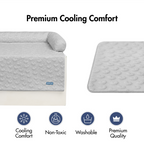 Cooling Dog Bed and Couch Cover Set, Breathable Washable Mat with Non-Slip Base in Multiple Sizes and Patterns source image 69