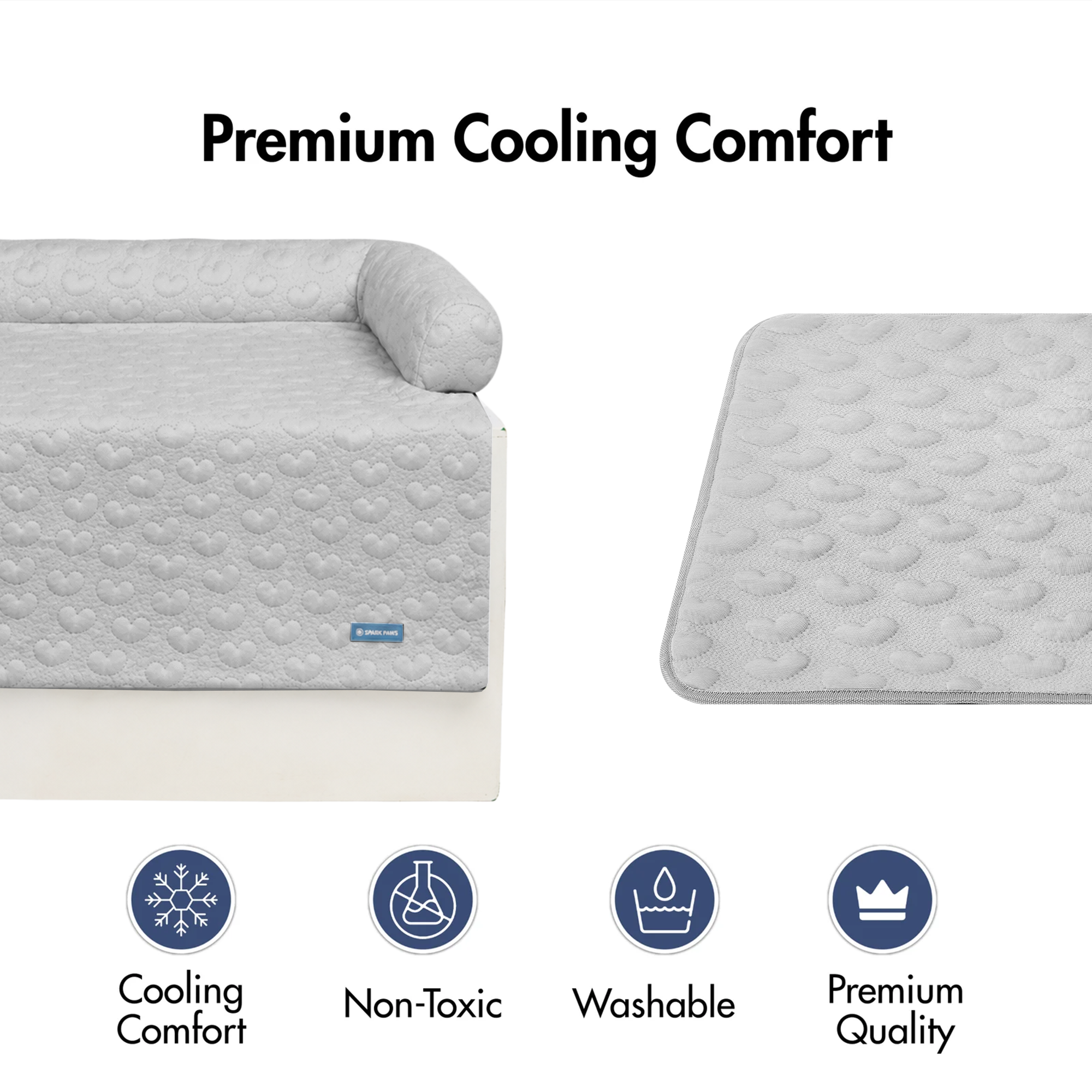 Cooling Dog Bed and Couch Cover Set, Breathable Washable Mat with Non-Slip Base in Multiple Sizes and Patterns source image 69