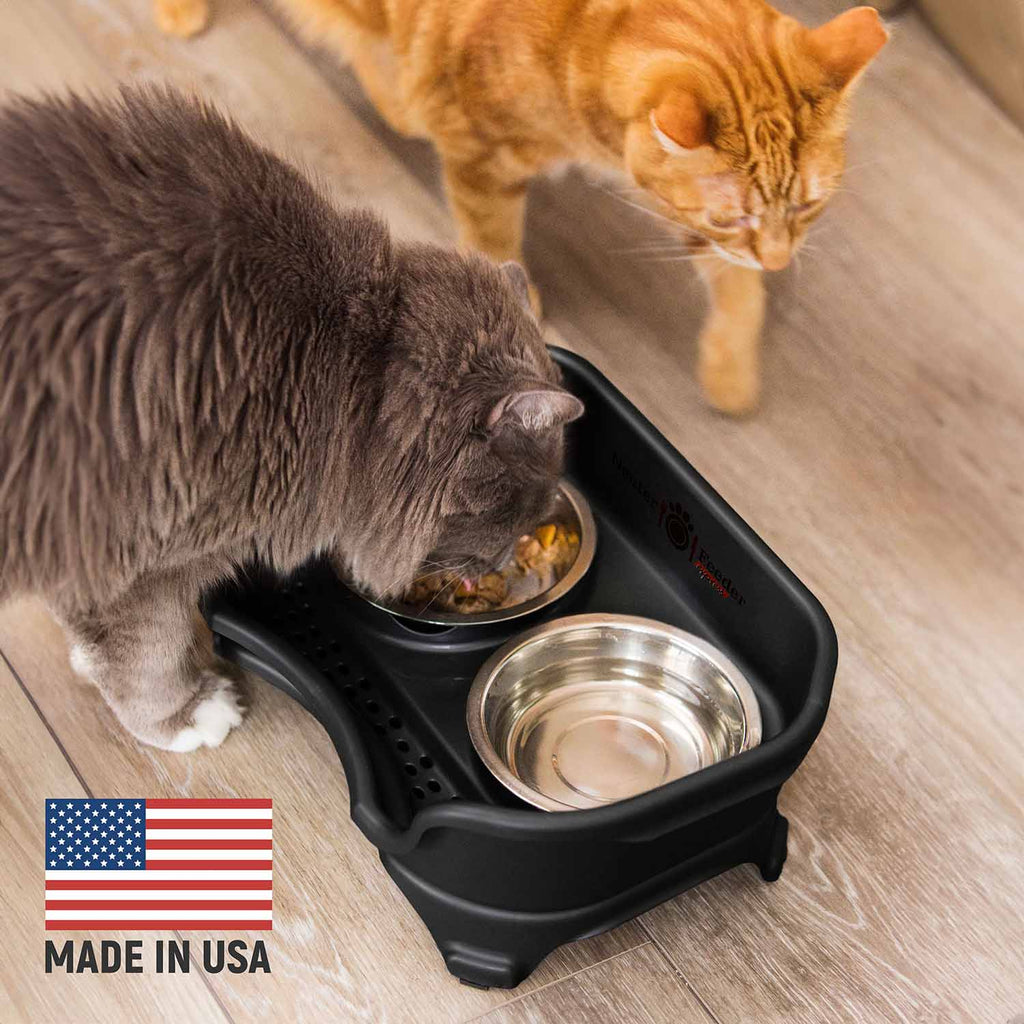 Elevated Mess-Proof Pet Feeding Station, Spill-Containment Design and Dishwasher-Safe Stainless Steel Bowls source image 71