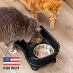 Elevated Mess-Proof Pet Feeding Station, Spill-Containment Design and Dishwasher-Safe Stainless Steel Bowls source image 71
