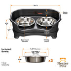 Elevated Mess-Proof Pet Feeding Station, Spill-Containment Design and Dishwasher-Safe Stainless Steel Bowls source image 73