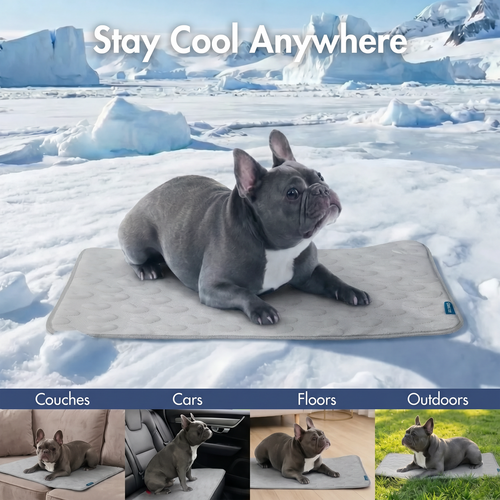 Cooling Dog Bed and Couch Cover Set, Breathable Washable Mat with Non-Slip Base in Multiple Sizes and Patterns source image 73