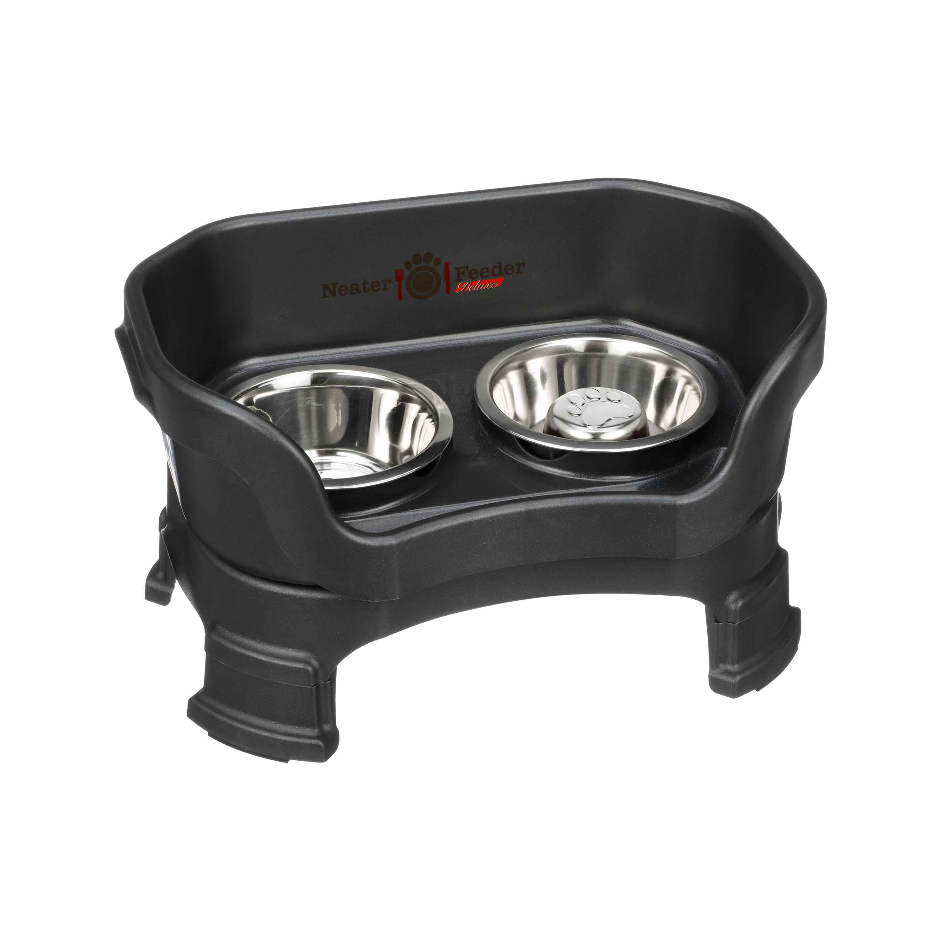 Elevated Slow Feeder Station for Dogs, Stainless Steel Bowl Set and Spill-Catching Basin in Three Sizes source image 78