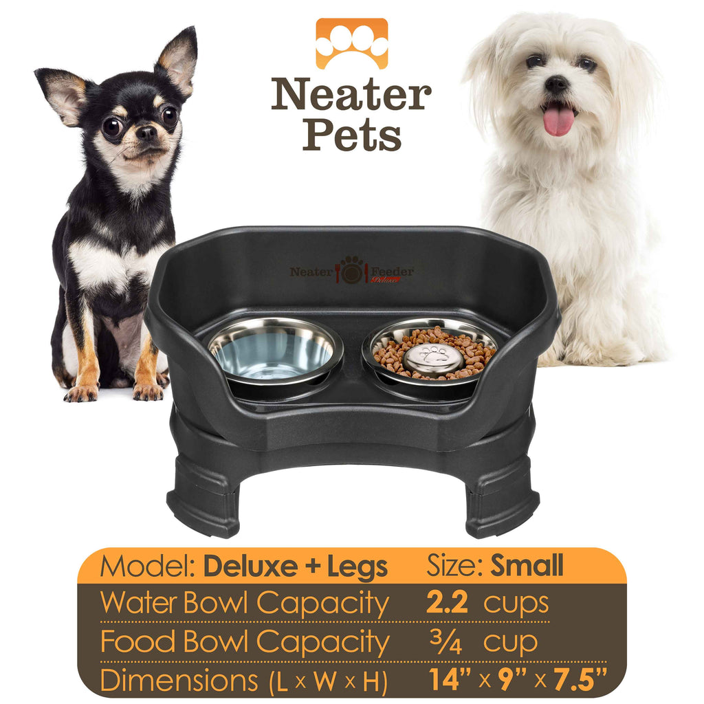 Elevated Slow Feeder Station for Dogs, Stainless Steel Bowl Set and Spill-Catching Basin in Three Sizes source image 79