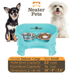 Elevated Slow Feeder Station for Dogs, Stainless Steel Bowl Set and Spill-Catching Basin in Three Sizes source image 82