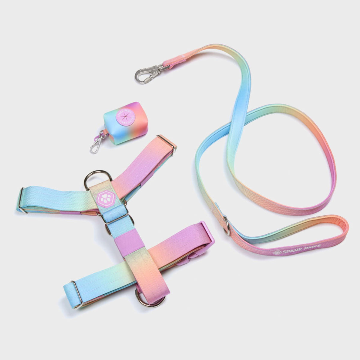 No-Pull Dog Harness Walking Set Pastel Icing Harness / Size 3
