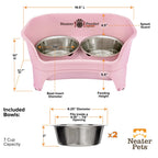 Elevated Mess-Proof Pet Feeding Station, Spill-Containment Design and Dishwasher-Safe Stainless Steel Bowls source image 84