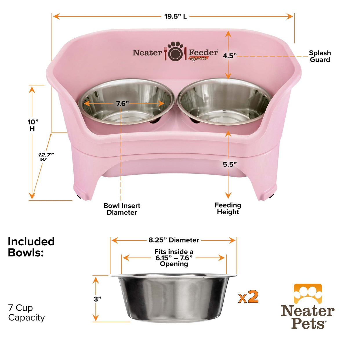 Elevated Mess-Proof Pet Feeding Station, Spill-Containment Design and Dishwasher-Safe Stainless Steel Bowls source image 84