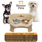 Elevated Slow Feeder Station for Dogs, Stainless Steel Bowl Set and Spill-Catching Basin in Three Sizes source image 85