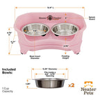 Elevated Mess-Proof Pet Feeding Station, Spill-Containment Design and Dishwasher-Safe Stainless Steel Bowls source image 86