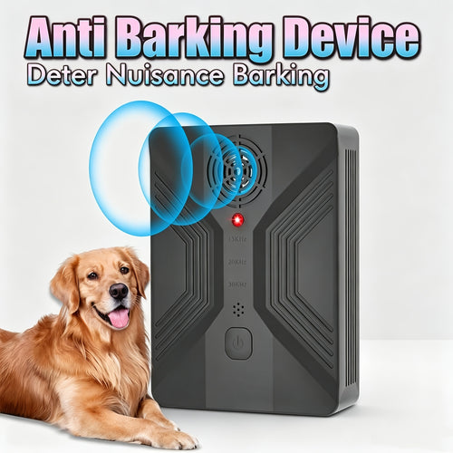 55ft Rechargeable Ultrasonic Bark Deterrent – USB Charged 1-Month Battery, 3 Frequency Modes 15–30KHz | Mountable Dog Barking Stopper for Indoor & Outdoor Use | Safe & Humane | Black