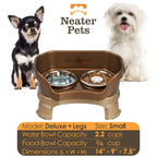 Elevated Slow Feeder Station for Dogs, Stainless Steel Bowl Set and Spill-Catching Basin in Three Sizes source image 88