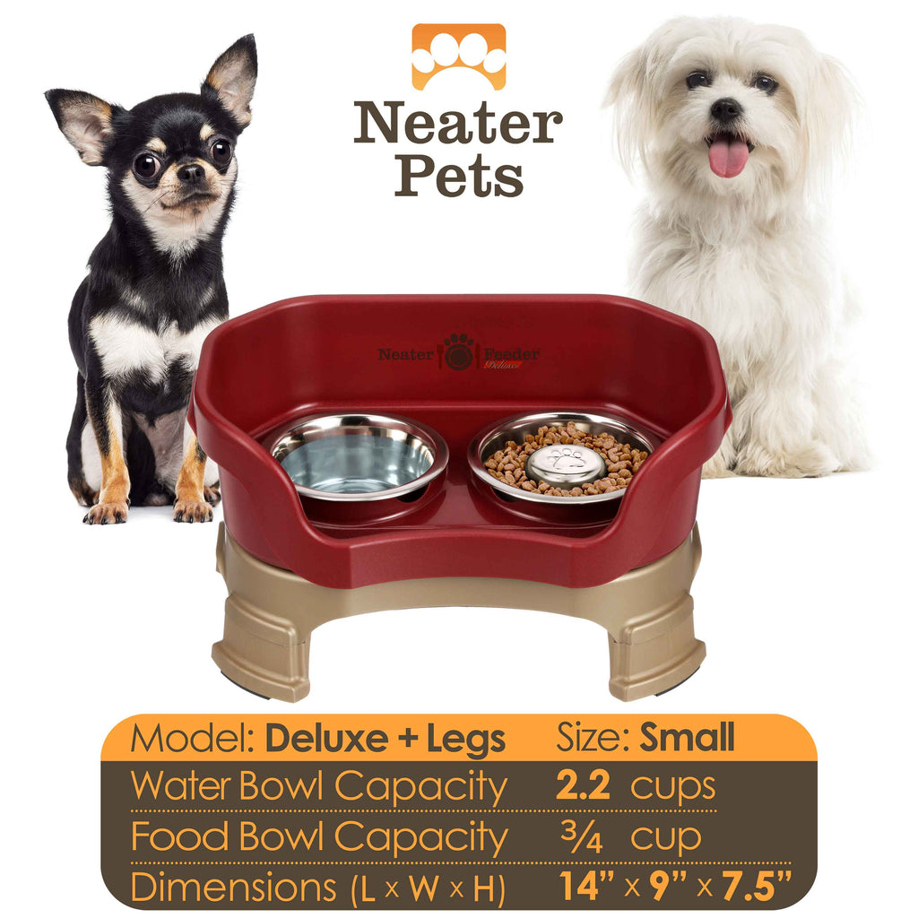 Elevated Slow Feeder Station for Dogs, Stainless Steel Bowl Set and Spill-Catching Basin in Three Sizes source image 91