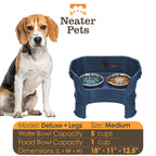 Elevated Slow Feeder Station for Dogs, Stainless Steel Bowl Set and Spill-Catching Basin in Three Sizes source image 97