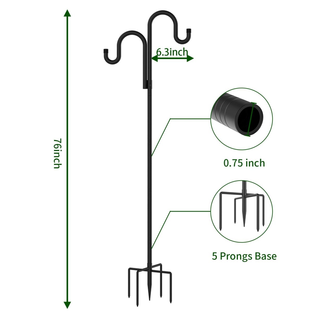 Double Shepherd Hook Pole product image 5