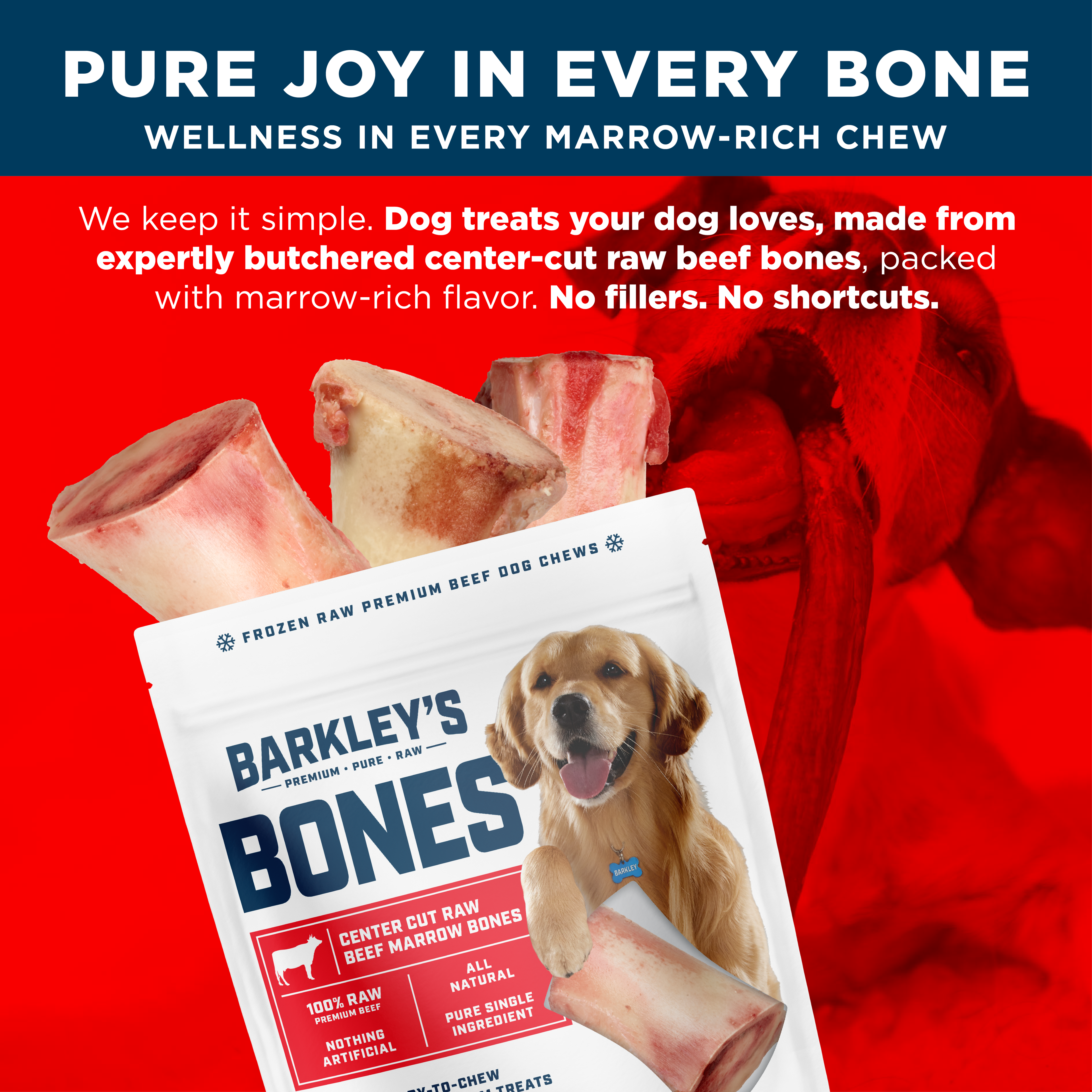 Frozen Beef Marrow Bone Dog Treats product image 5