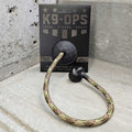black dog ball with a camo rope durable chew toys indestructible k9opsbox k9-ops k9 ops