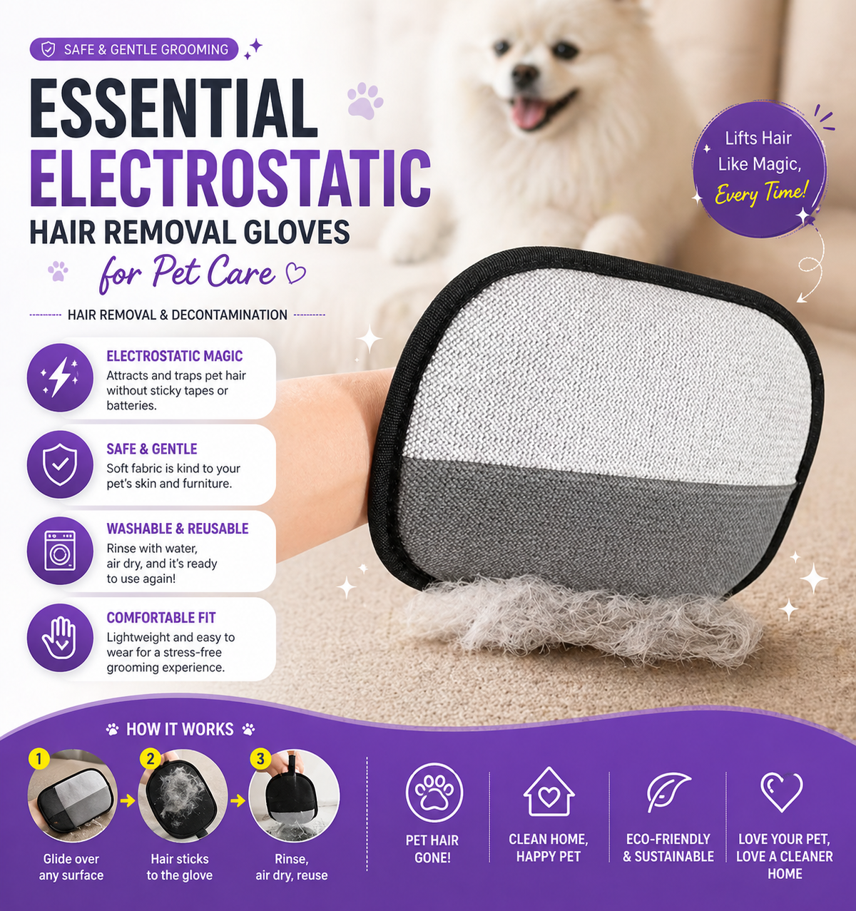 Pet Hair Remover Glove product image 10